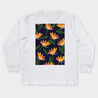 Bird of Paradise Kids Long Sleeve T-Shirt